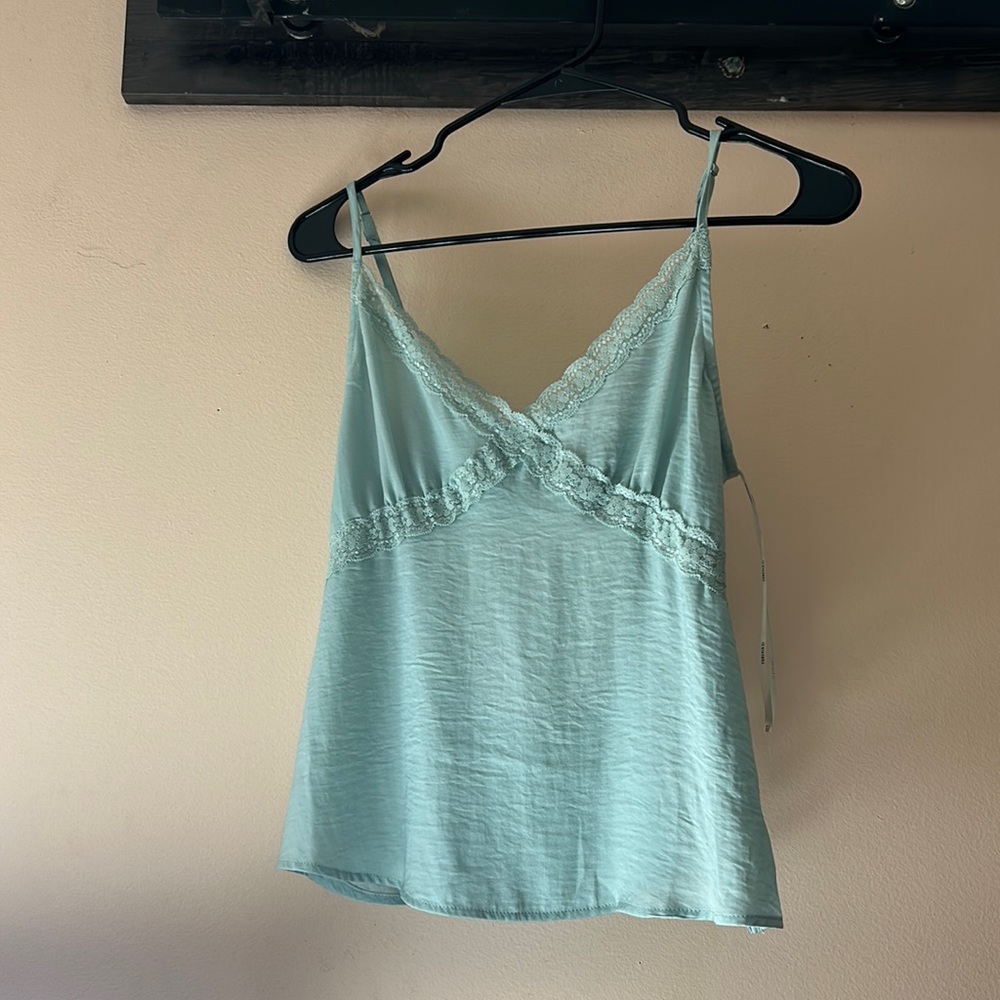 Woven Top/Cami/Blue Lake